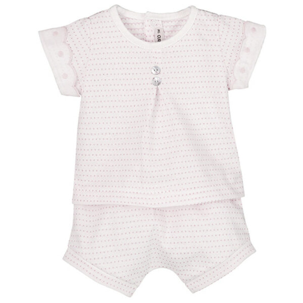 Pink Polka Dot Polo Set