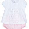 Baby Girls Pink Ruffled Jogger Set