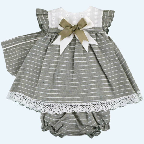 Baby Girls Striped Dress Set