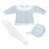 Two Toned Three Piece Knit Baby Set