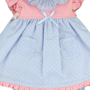 Blue and Pink Baby Girls Three Piece Dress Set