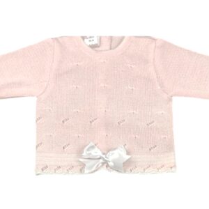 Three Piece Textured Pattern Knit Baby Set