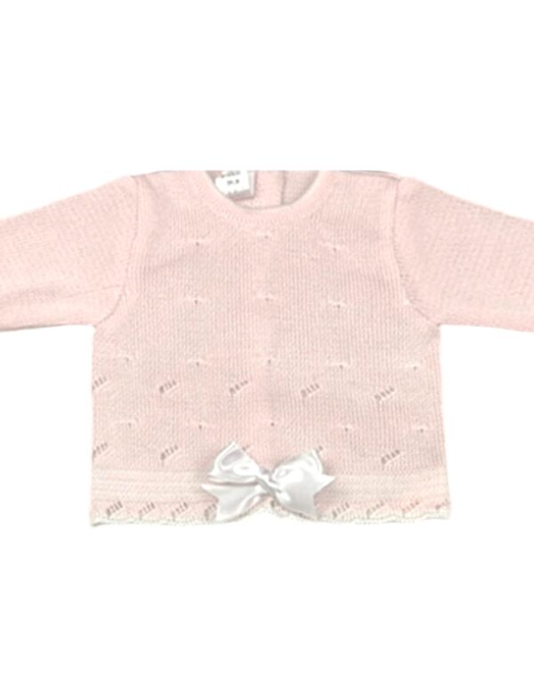 Three Piece Textured Pattern Knit Baby Set