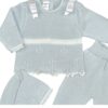 Twin Bows Three Piece Knitted Baby Set