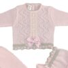 Zig Zag Three Piece Knitted Baby Set