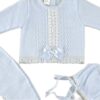 Lace Floral Three Piece Baby Knit Set