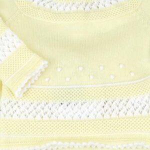 Three Piece Yellow Knit Baby Set